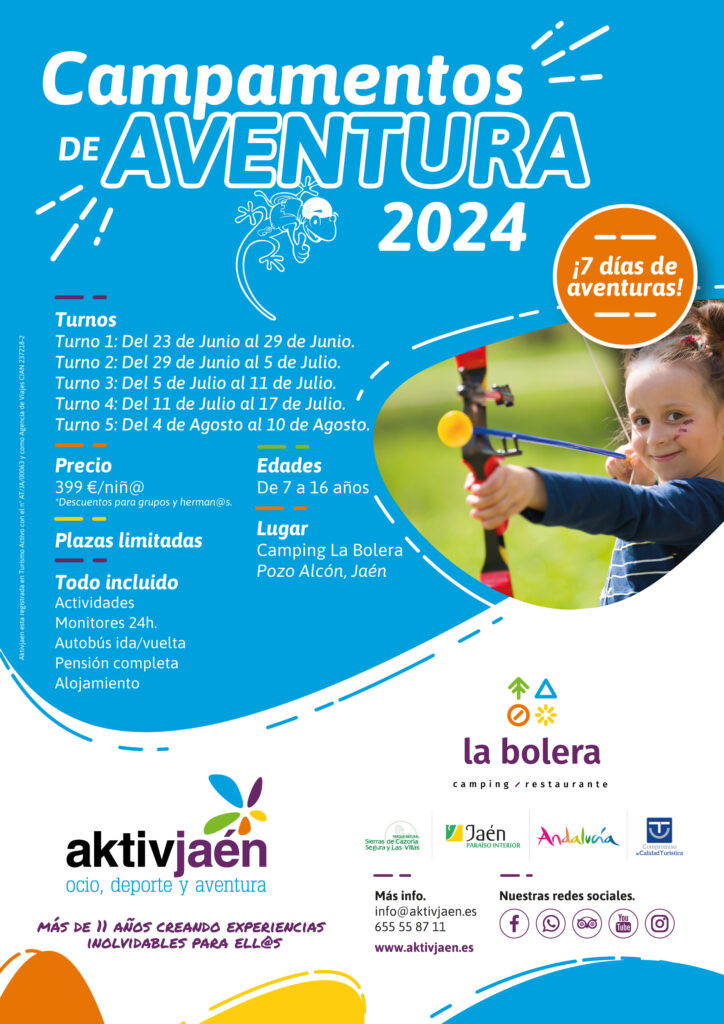 Inscripciones Abiertas para los Campamentos Aktivjaén Experiencias